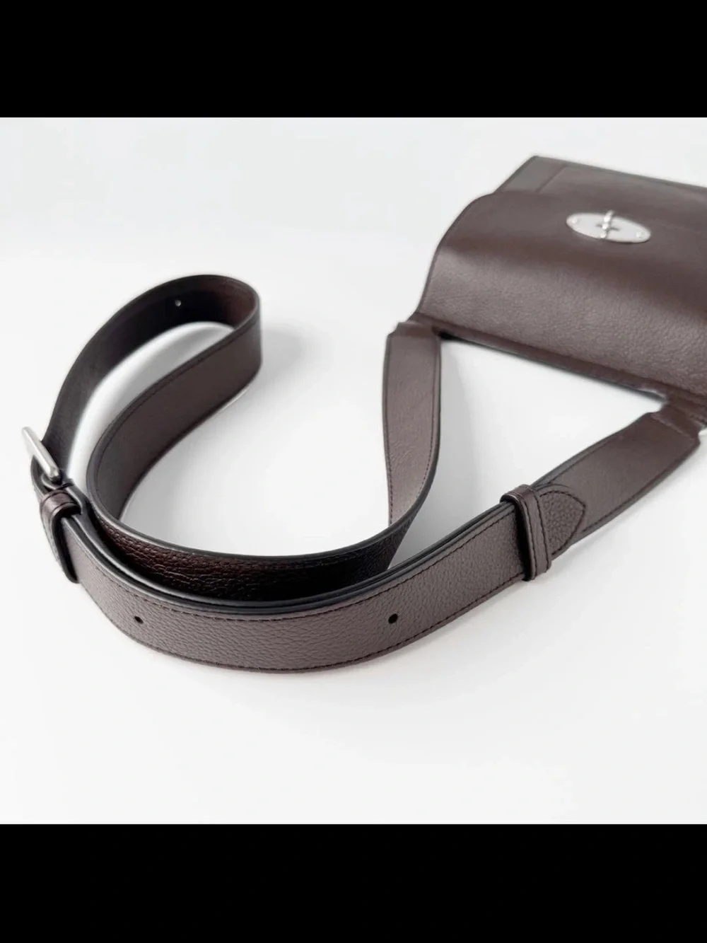 Mulberry Dark Brown Leather Messenger Crossbody